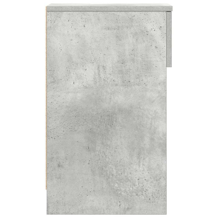 sengeborde med skuffe 2 stk. 20x36x60 cm betongrå