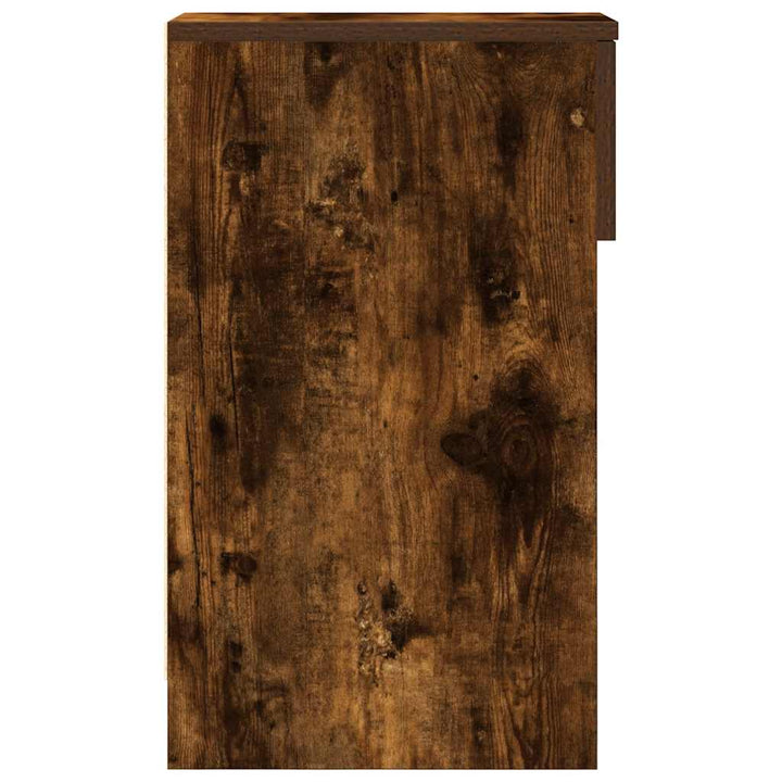 sengeborde med skuffe 2 stk. 20x36x60 cm røget egetræsfarve