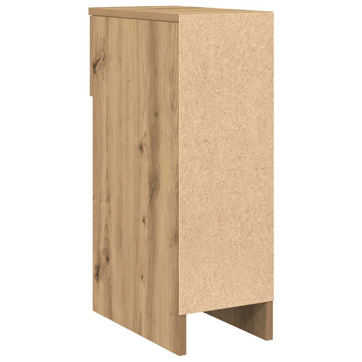 sengeborde med skuffe 2 stk. 20x36x60 cm egetræsfarve