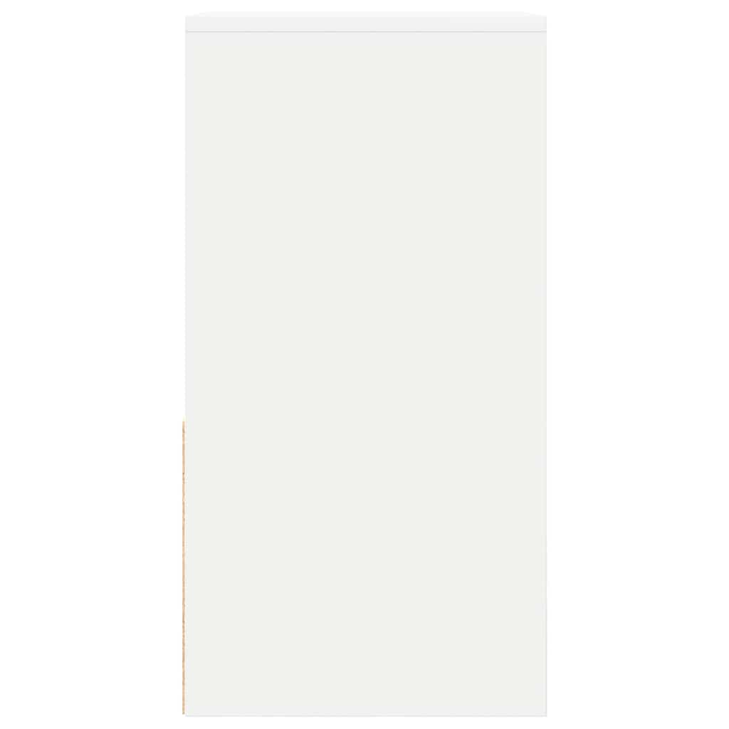 sengeborde med skuffe 2 stk. 35x34x66,5 cm hvid