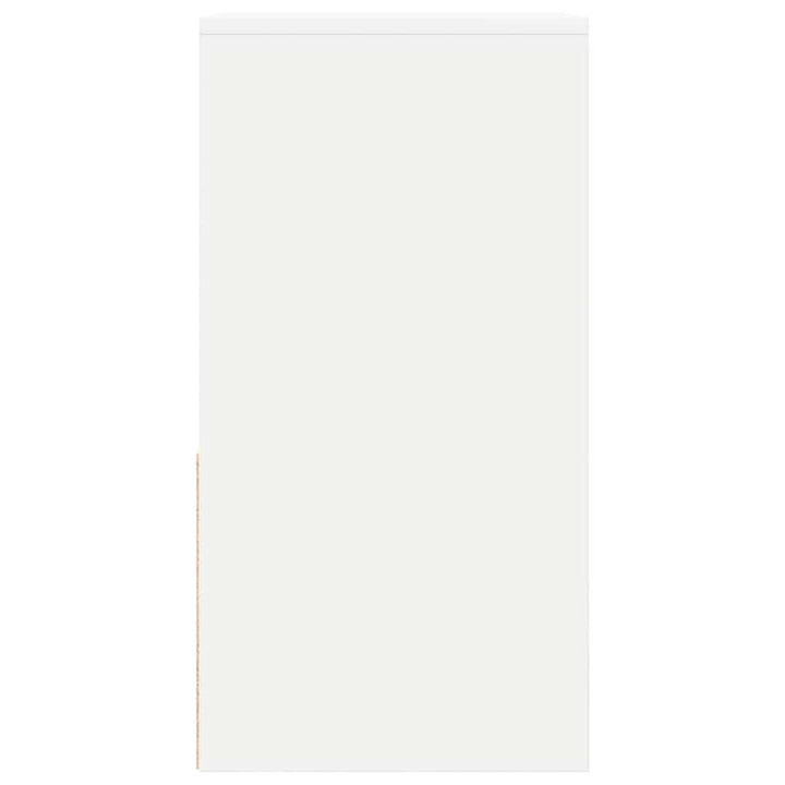 sengeborde med skuffe 2 stk. 35x34x66,5 cm hvid