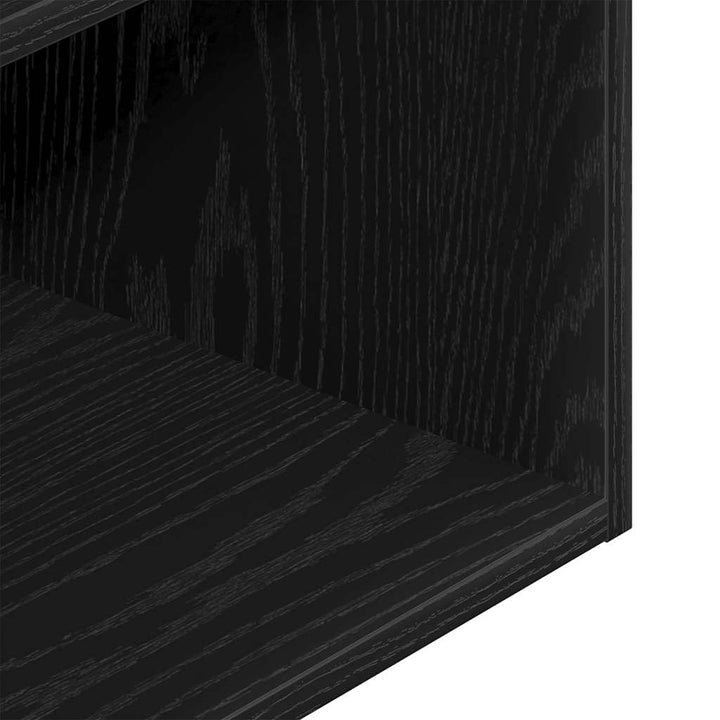sengebord med skuffe 35x34x66,5 cm sort-eg