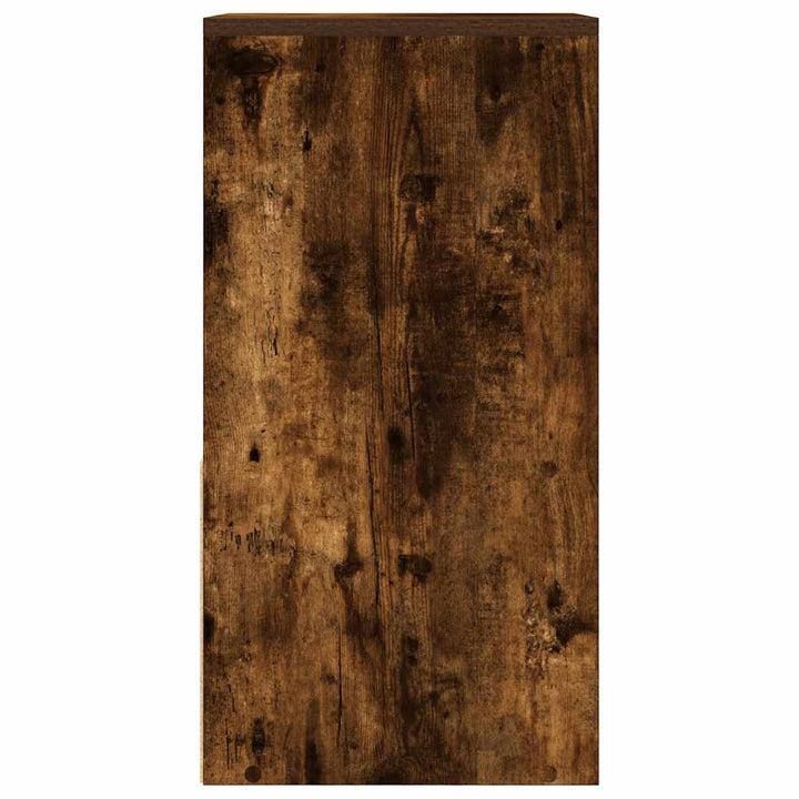 sengeborde med skuffe 2 stk. 35x34x66,5 cm røget egetræsfarve