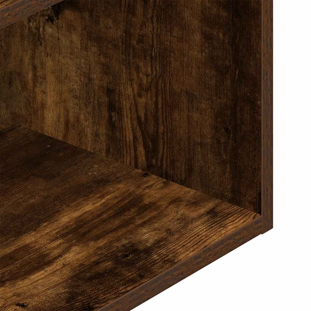 sengeborde med skuffe 2 stk. 35x34x66,5 cm røget egetræsfarve