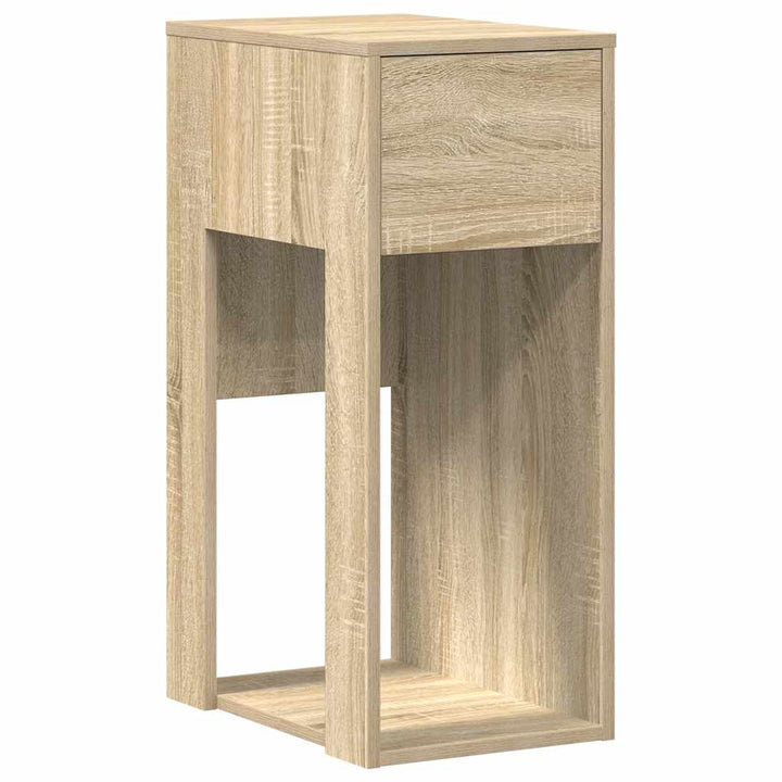 Computertårnstativ med skuffe 30x44x74 cm sonoma-eg