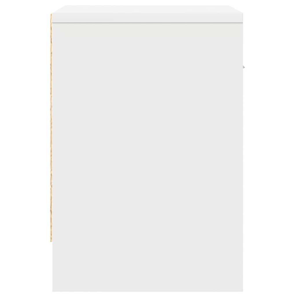 sengeborde 2 stk. med skuffe 39x28x41 cm hvid