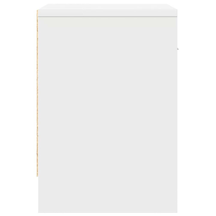 sengeborde 2 stk. med skuffe 39x28x41 cm hvid