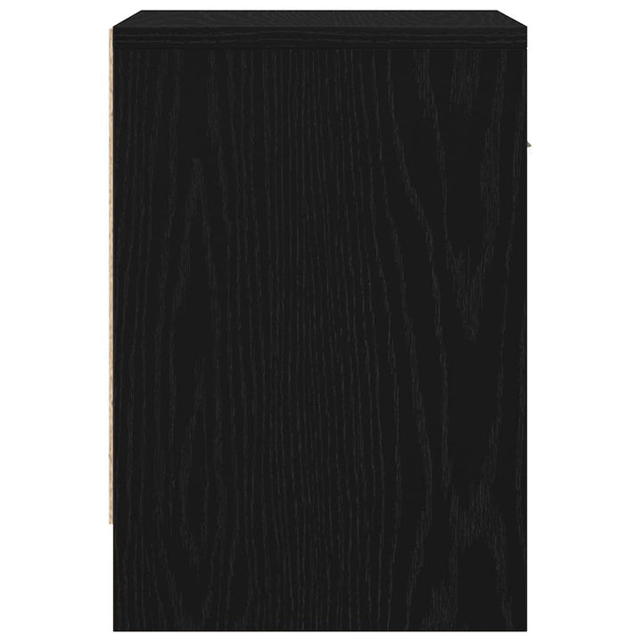 sengeborde 2 stk. med skuffe 39x28x41 cm sort