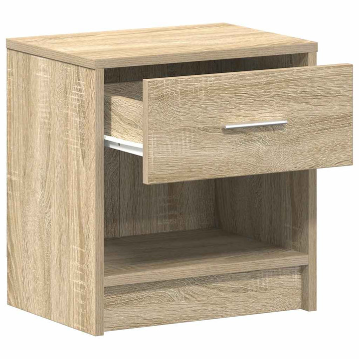 sengebord med skuffe 39x28x41 cm sonoma-eg