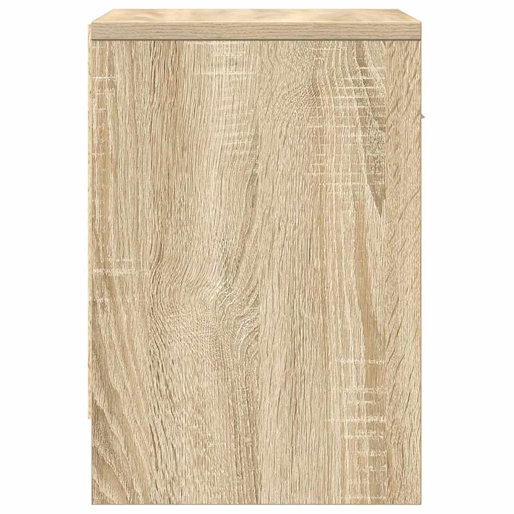 sengebord med skuffe 39x28x41 cm sonoma-eg