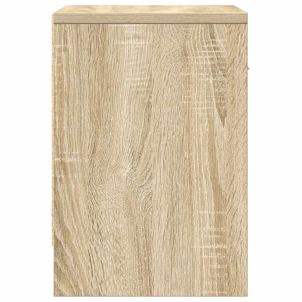 sengeborde 2 stk. med skuffe 39x28x41 cm sonoma-eg