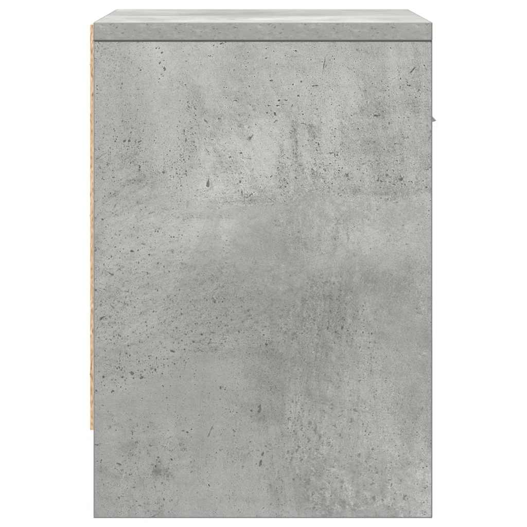 sengebord med skuffe 39x28x41 cm betongrå