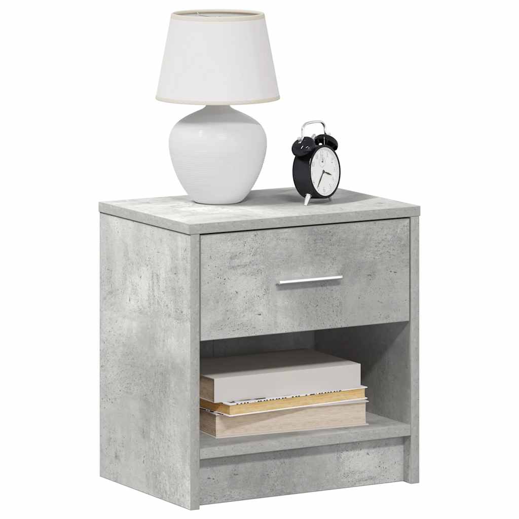 sengeborde 2 stk. med skuffe 39x28x41 cm betongrå