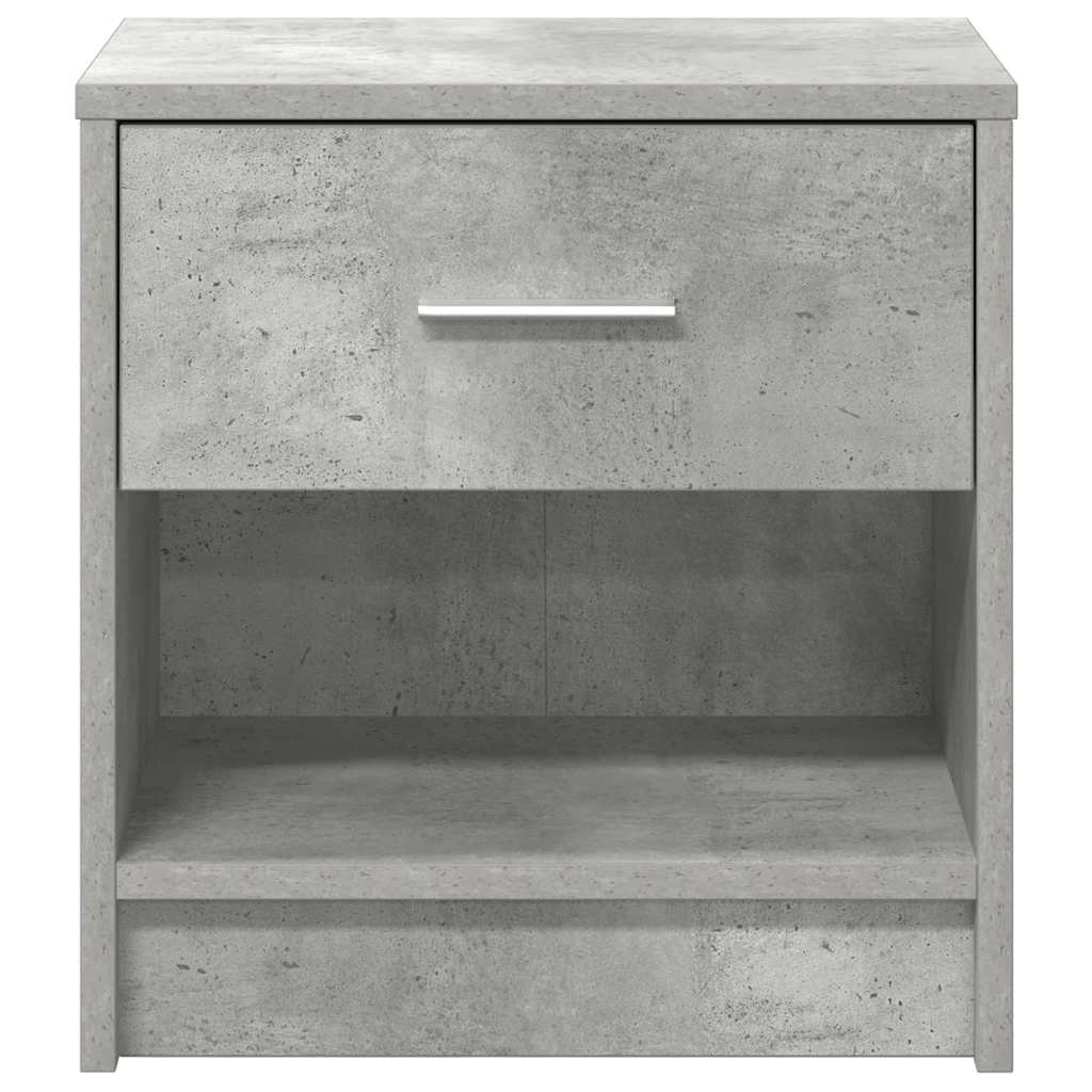 sengeborde 2 stk. med skuffe 39x28x41 cm betongrå