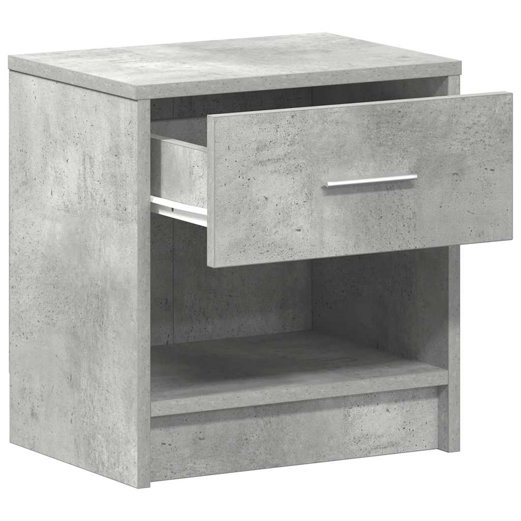 sengeborde 2 stk. med skuffe 39x28x41 cm betongrå