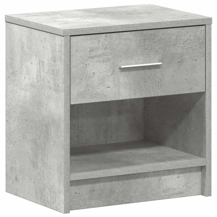sengeborde 2 stk. med skuffe 39x28x41 cm betongrå