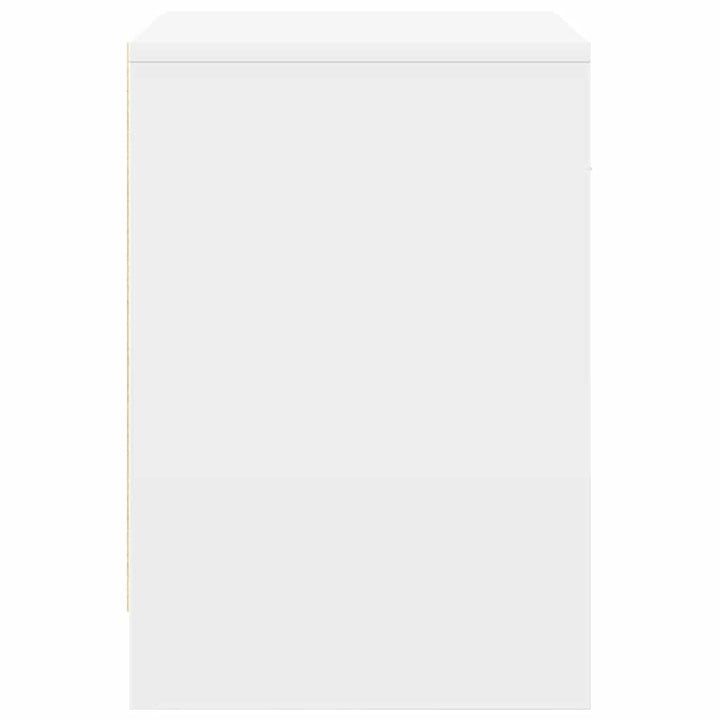sengeborde 2 stk. med skuffe 40x34x50 cm hvid