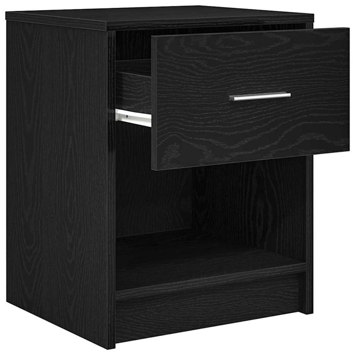 sengeborde 2 stk. med skuffe 40x34x50 cm sort