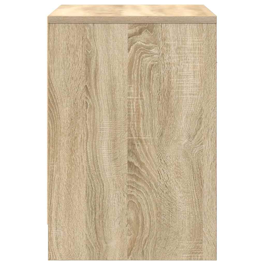 sengeborde 2 stk. med skuffe 40x34x50 cm sonoma-eg