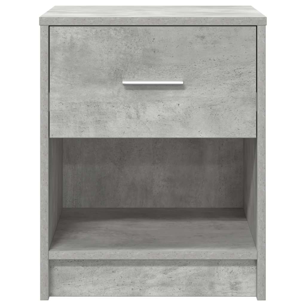 sengeborde 2 stk. med skuffe 40x34x50 cm betongrå
