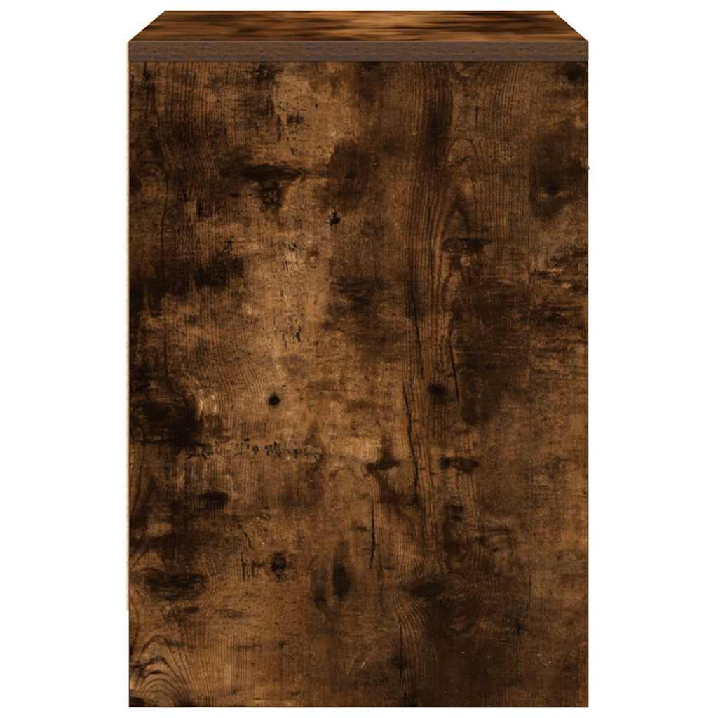 sengeborde 2 stk. med skuffe 40x34x50 cm røget egetræsfarve