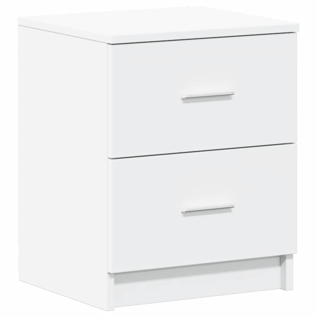 sengebord med 2 skuffer 40x36x50 cm hvid