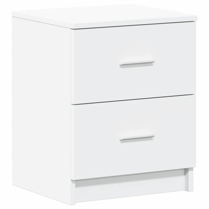 sengebord med 2 skuffer 40x36x50 cm hvid