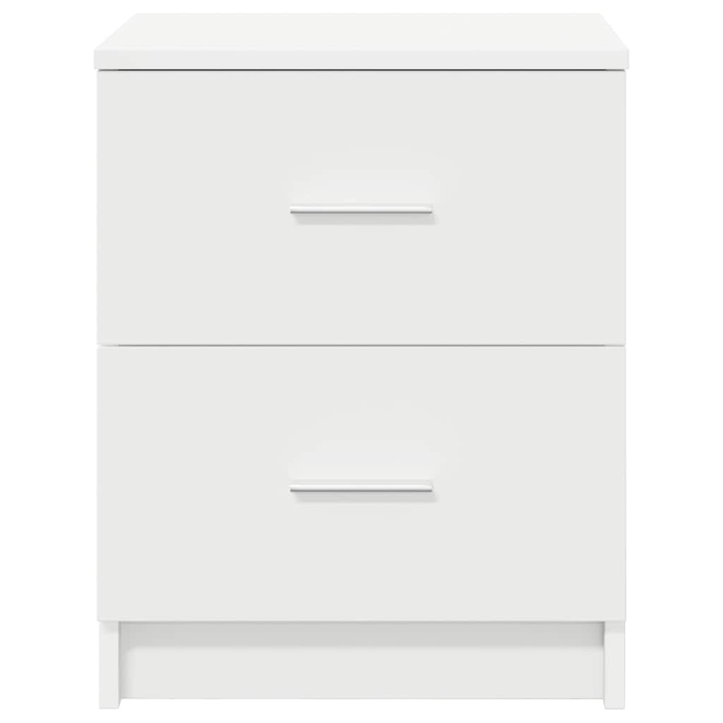 sengeborde 2 stk. med 2 skuffer 40x36x50 cm hvid