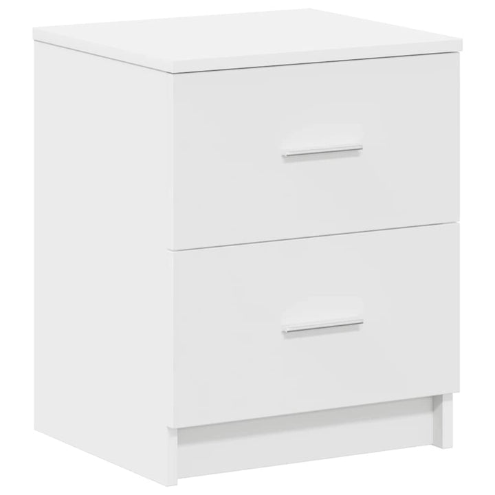 sengeborde 2 stk. med 2 skuffer 40x36x50 cm hvid