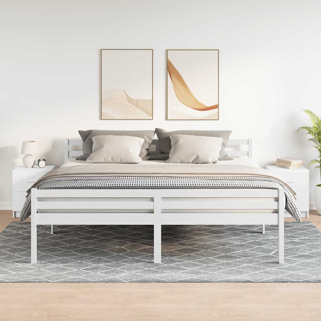 sengeborde 2 stk. med 2 skuffer 40x36x50 cm hvid