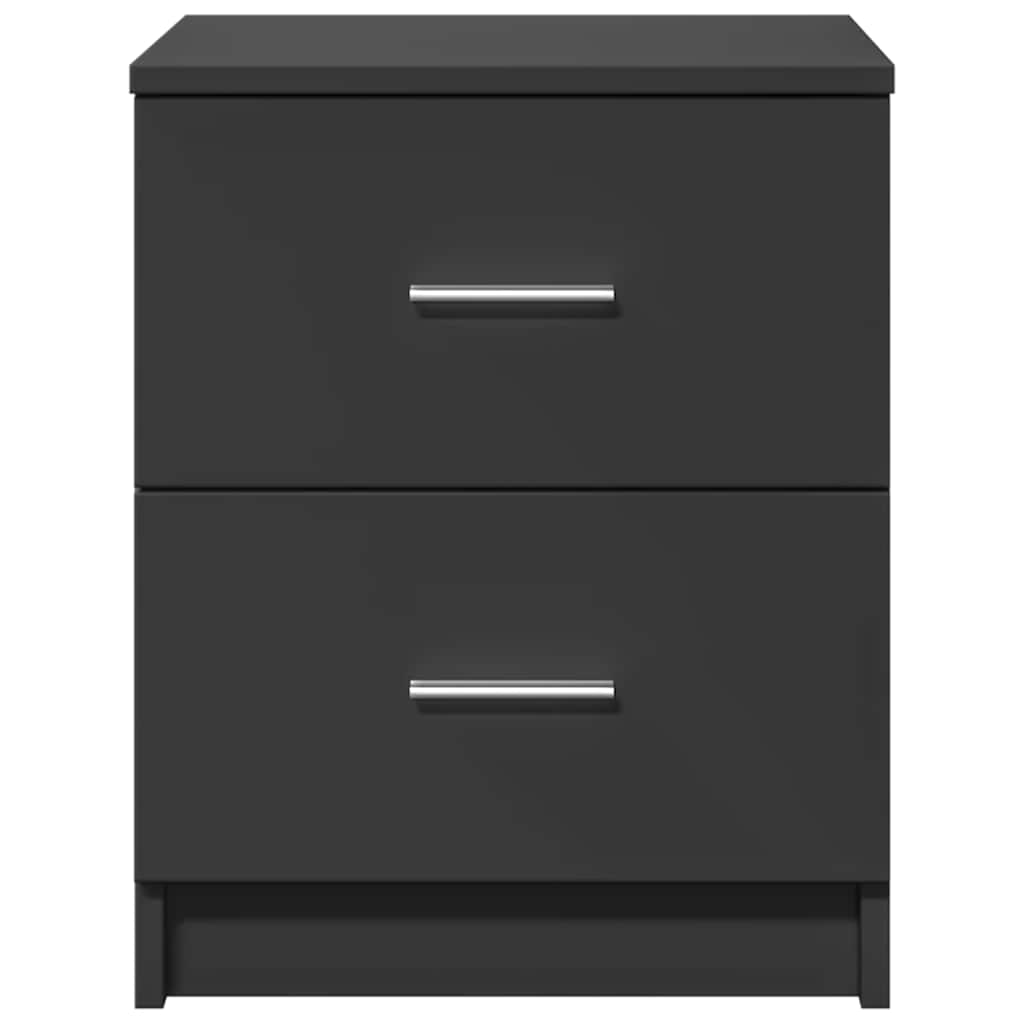 sengeborde 2 stk. med 2 skuffer 40x36x50 cm sort