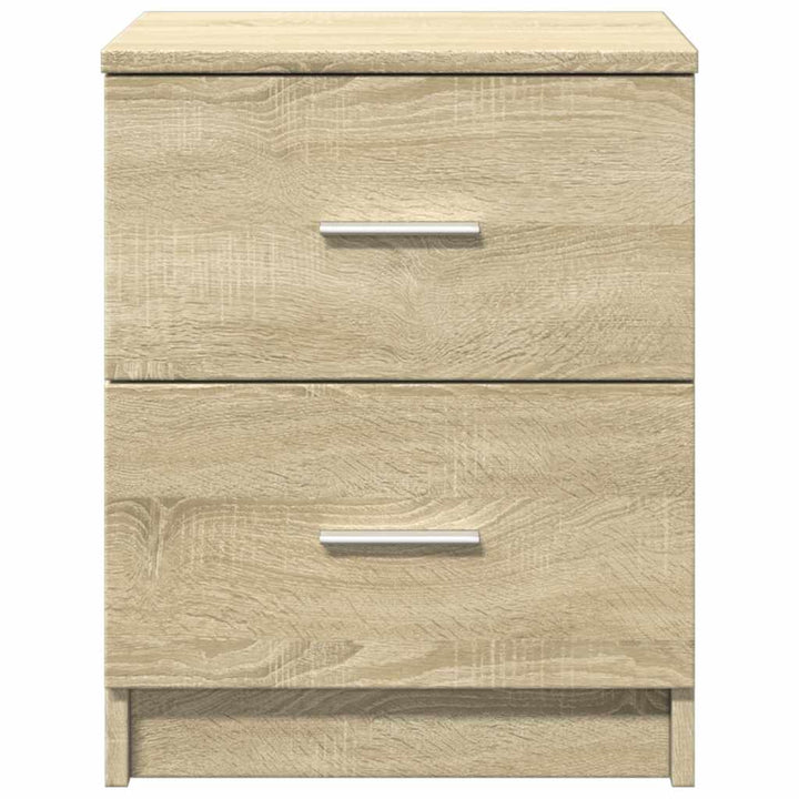 sengeborde 2 stk. med 2 skuffer 40x36x50 cm sonoma-eg