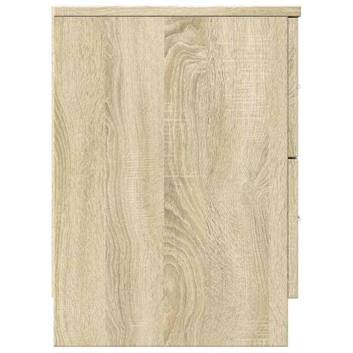 sengeborde 2 stk. med 2 skuffer 40x36x50 cm sonoma-eg
