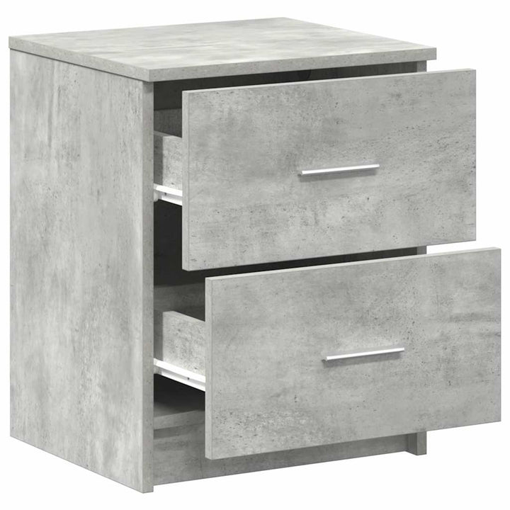sengeborde 2 stk. med 2 skuffer 40x36x50 cm betongrå