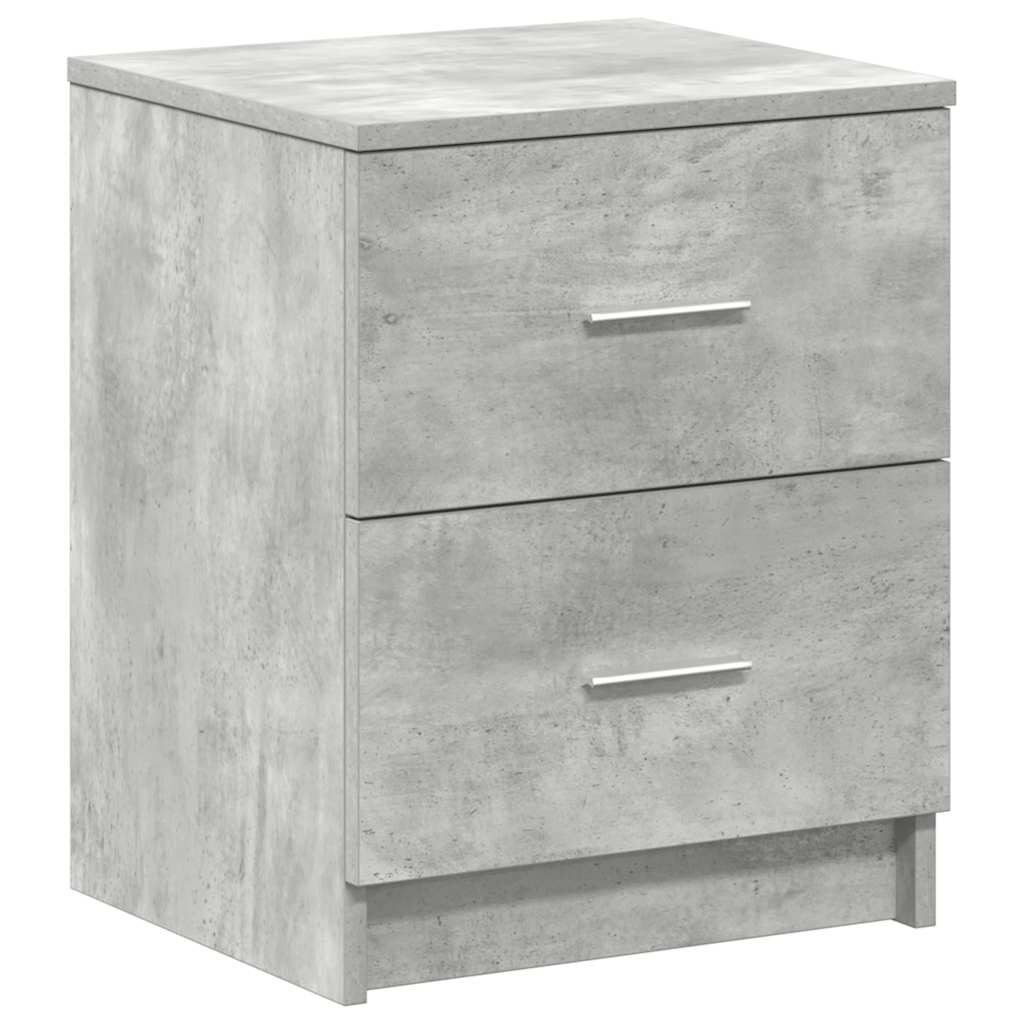 sengeborde 2 stk. med 2 skuffer 40x36x50 cm betongrå