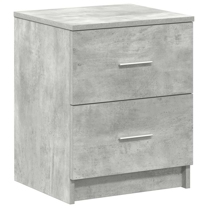 sengeborde 2 stk. med 2 skuffer 40x36x50 cm betongrå