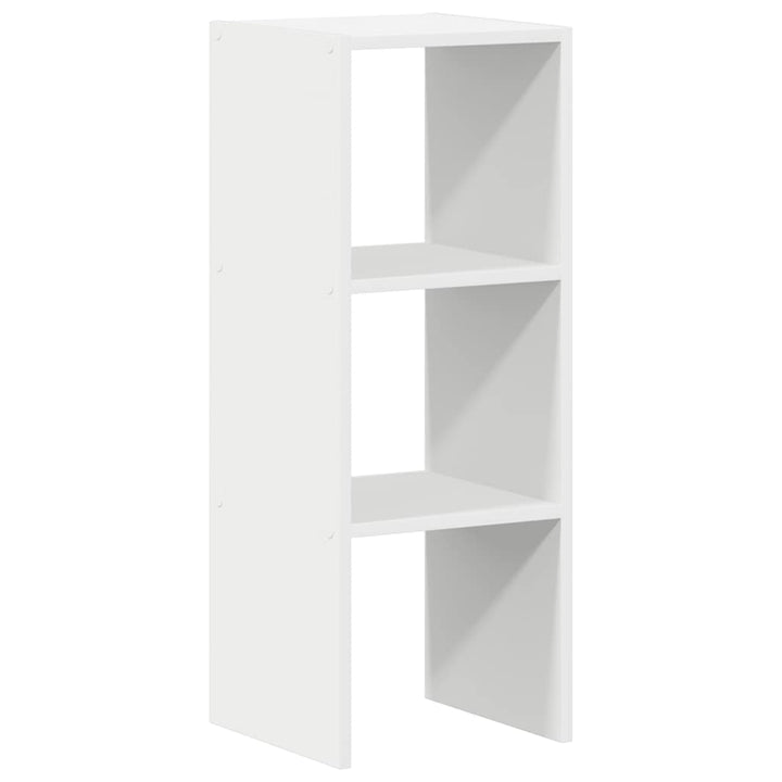 bogreol stabelbar 30x30x80 cm konstrueret træ hvid