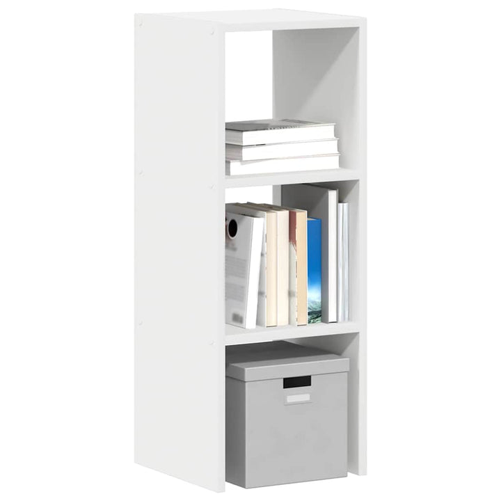 bogreol stabelbar 30x30x80 cm konstrueret træ hvid
