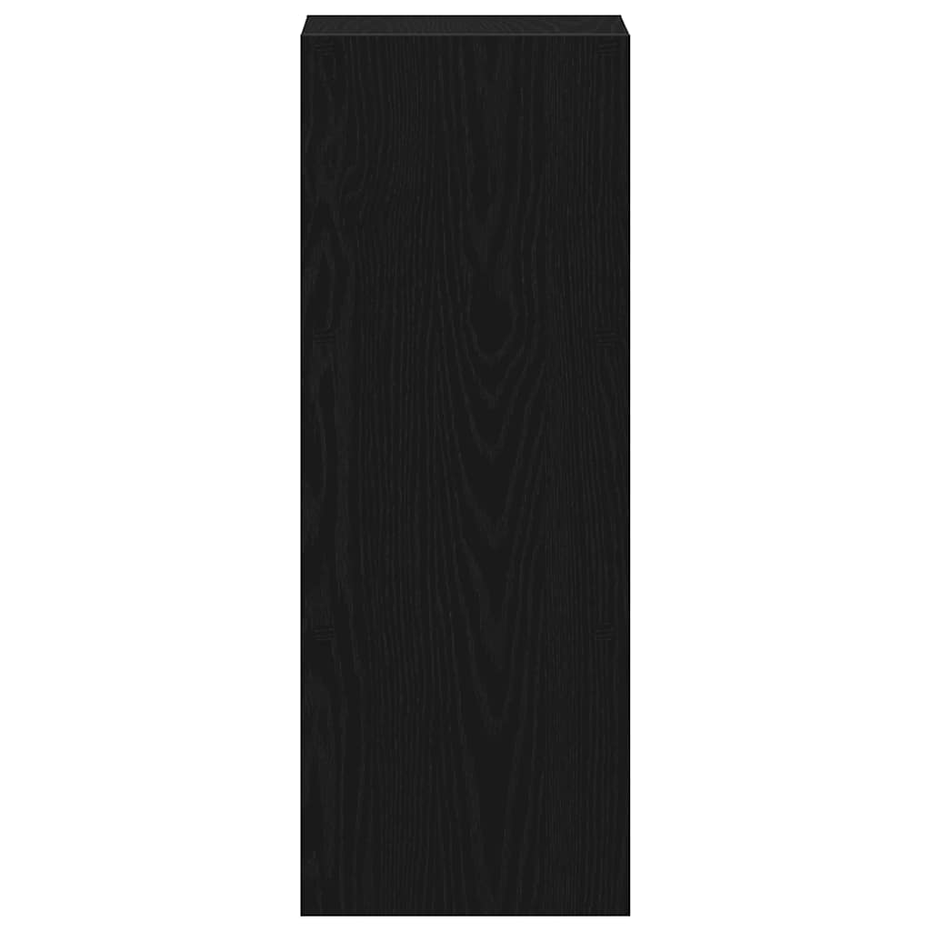 bogreol stabelbar 30x30x80 cm konstrueret træ sort-eg
