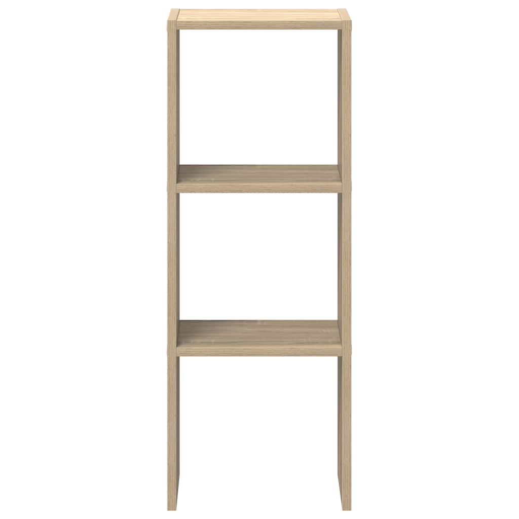 bogreol stabelbar 30x30x80 cm konstrueret træ sonoma-eg