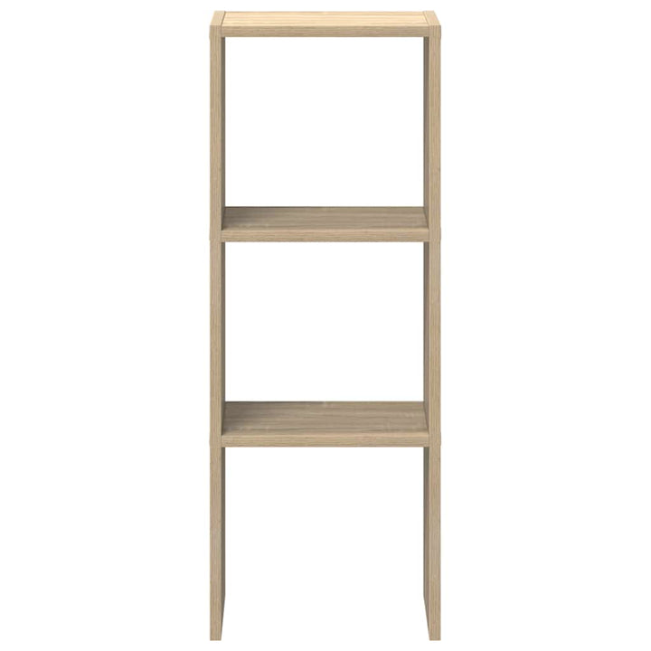 bogreol stabelbar 30x30x80 cm konstrueret træ sonoma-eg