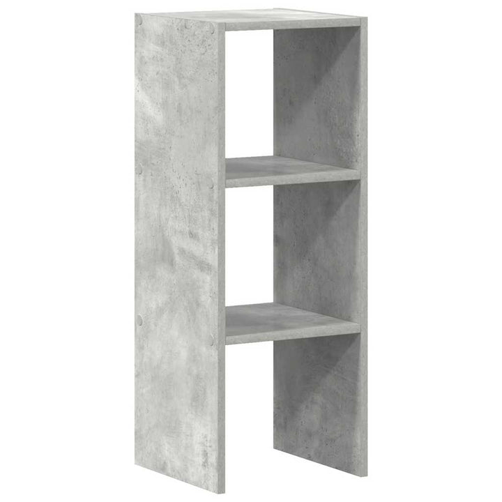 bogreol stabelbar 30x30x80 cm konstrueret træ betongrå