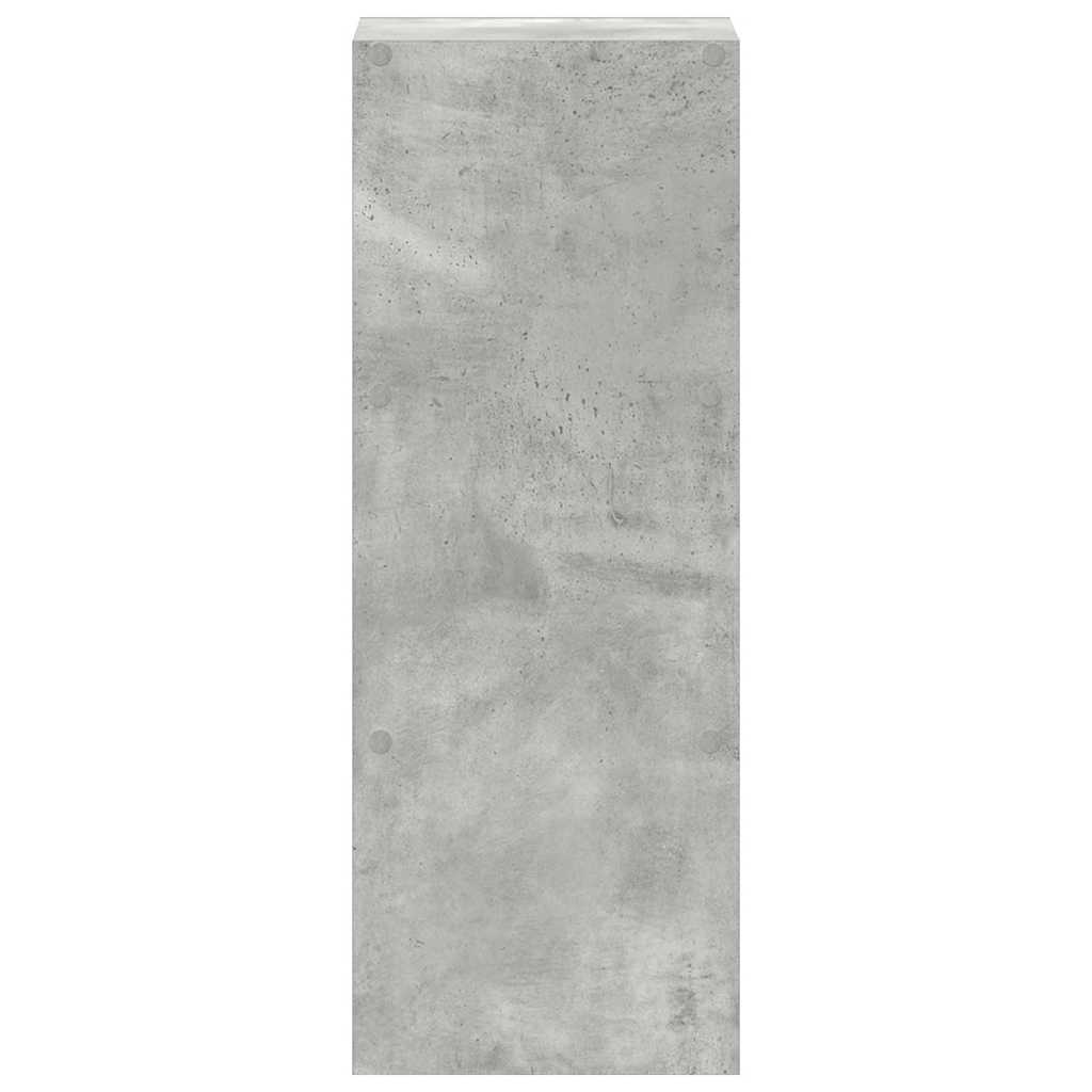 bogreol stabelbar 30x30x80 cm konstrueret træ betongrå
