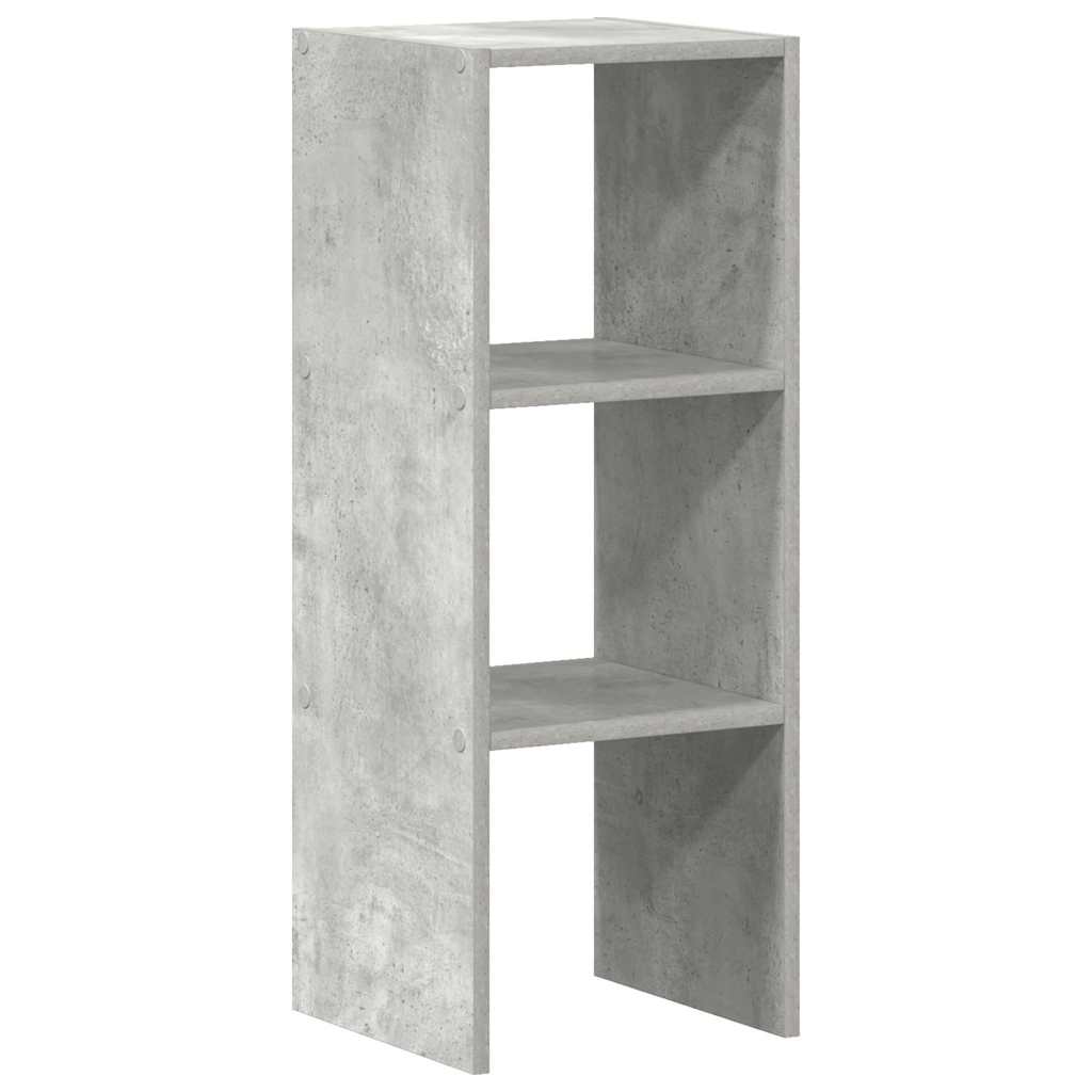 bogreol stabelbar 30x30x80 cm konstrueret træ betongrå