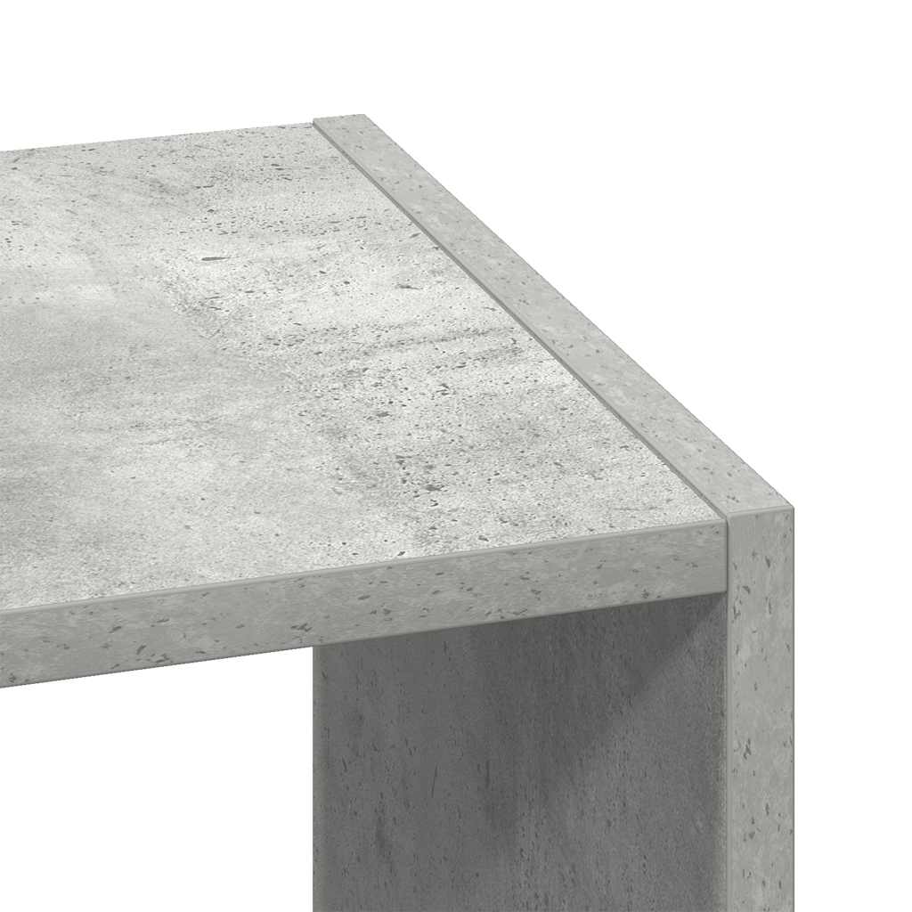 bogreol stabelbar 30x30x80 cm konstrueret træ betongrå