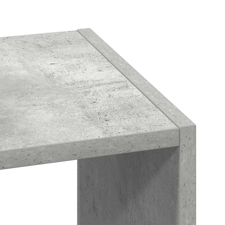 bogreol stabelbar 30x30x80 cm konstrueret træ betongrå