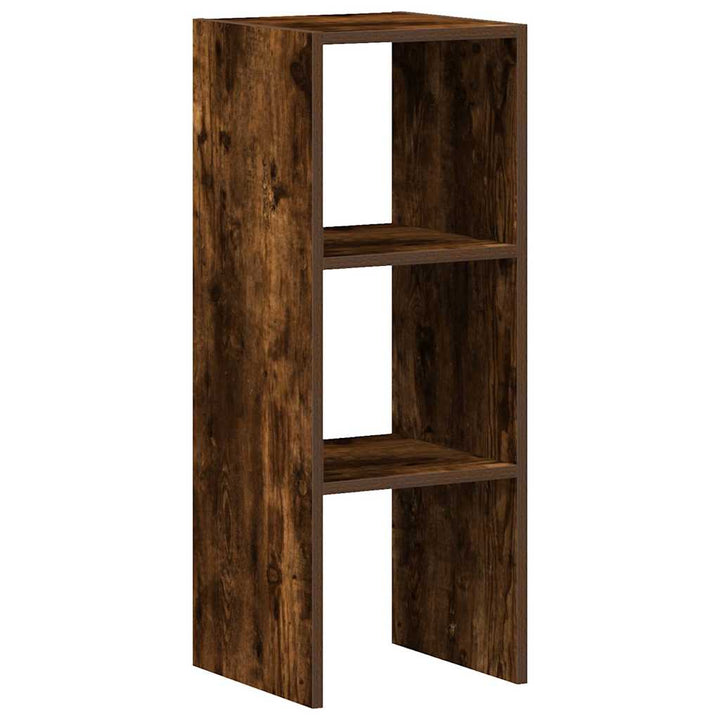 bogreol stabelbar 30x30x80 cm røget egetræsfinish
