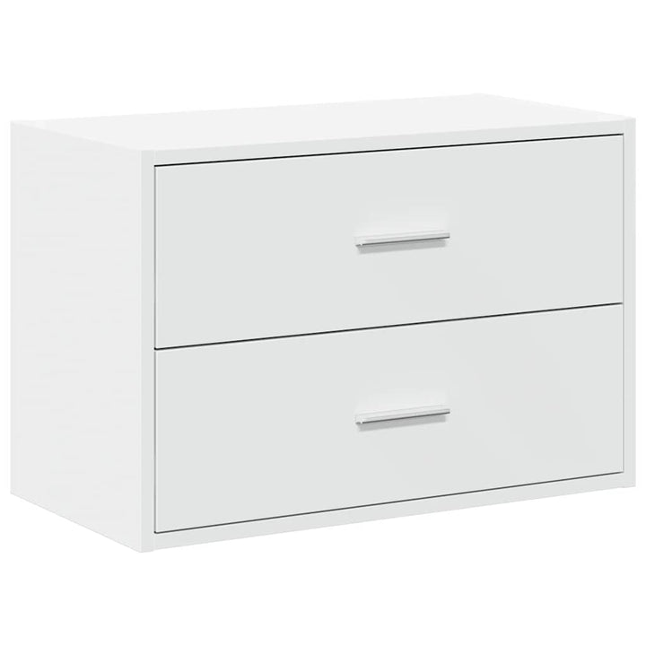 skab med 2 skuffer 60x31x40 cm konstrueret træ hvid