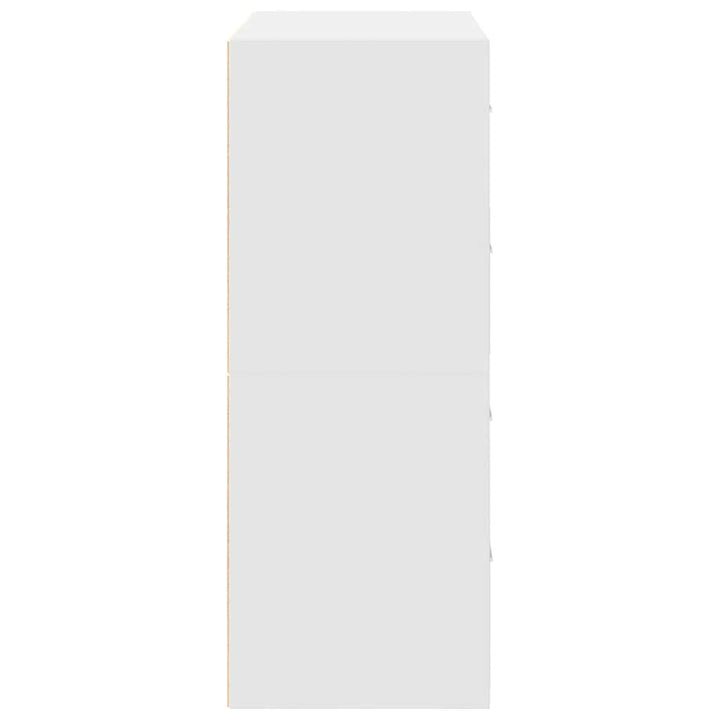skabe med 2 skuffer 2 stk. 60x31x40 cm konstrueret træ hvid