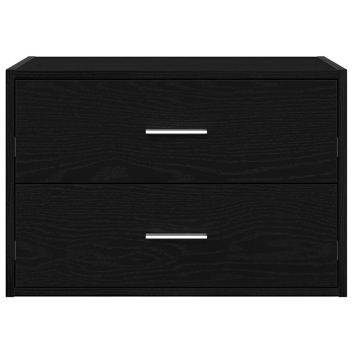 skab med 2 skuffer 60x31x40 cm konstrueret træ sort-eg